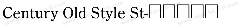 Century Old Style St字体转换